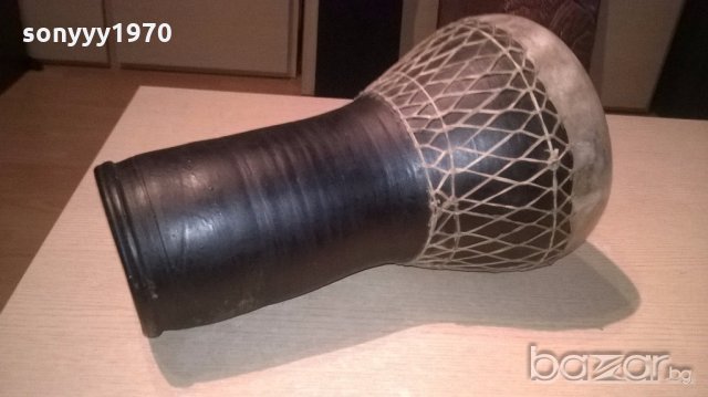 Тарамбука-ръчна изработка-с оплетка-38х25см-внос англия, снимка 2 - Ударни инструменти - 18643739