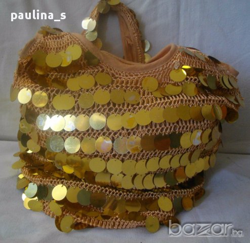 Блестяща пайетена чанта "Messenger's bag"-hand made!, снимка 1 - Чанти - 14903211