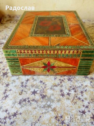 СССР голяма дървена кутия, снимка 6 - Декорация за дома - 22847429