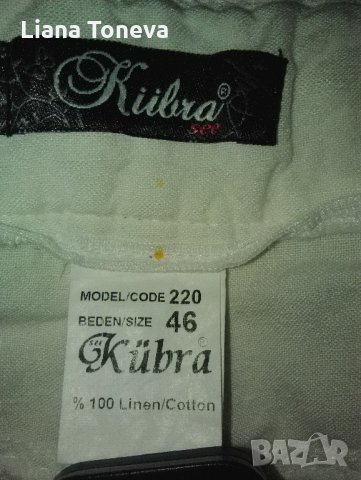 бял ленен панталон, снимка 6 - Панталони - 25075118