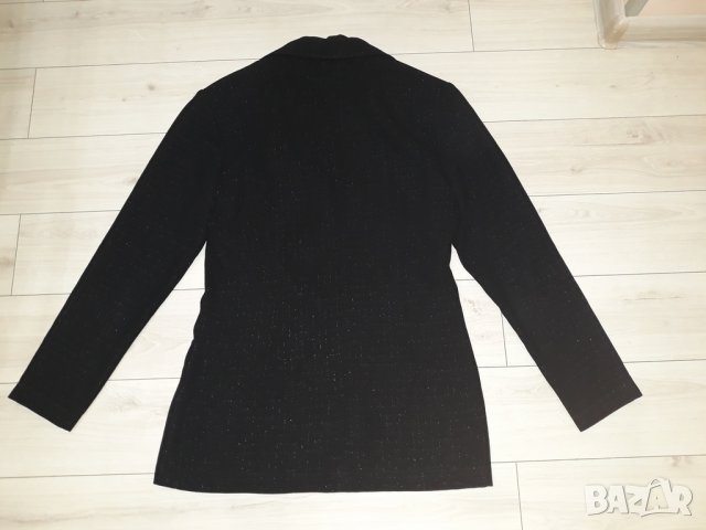 Черен дамски костюм сако и пола с ламе марка Дафне, снимка 4 - Комплекти - 23433969