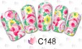 с148 акрилни цветя татос ваденки водни стикери за нокти маникюр, снимка 1 - Продукти за маникюр - 18466369