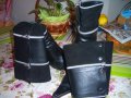 Италиански дамски ботуши от естествена кожа и велур №39 - 2 в 1, снимка 8