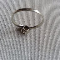 Сребърен дамски пръстен, гривна, синджирче с кристално сърце със сребърен обков, снимка 4 - Пръстени - 17658940