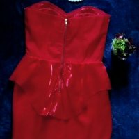Официална червена рокля с пеплум💕👗 L р-р💕👗 ПРОМОЦИЯ 8лв.❤  код 047, снимка 6 - Рокли - 26190896