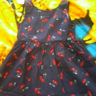 детска бебешка рокля на черешки ръст 90, снимка 3 - Бебешки рокли - 15679205