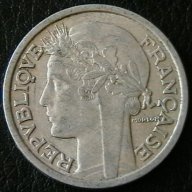 2 франка 1947, Франция, снимка 2 - Нумизматика и бонистика - 11704053