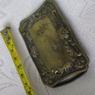 Стара бронзова тока / катарама за колан - антика, с орнаменти, снимка 6 - Колани - 12170938