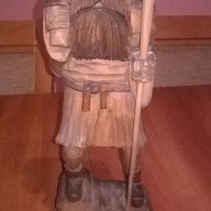 Дърворезба-човек с торба-35/13/10см-внос швеицария, снимка 2 - Антикварни и старинни предмети - 14246757