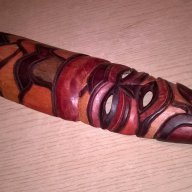 Африканска дървена маска-28х8см-внос швеицария, снимка 7 - Антикварни и старинни предмети - 17393806