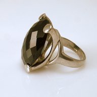 сребърен пръстен с черен кристал, снимка 4 - Пръстени - 13413163