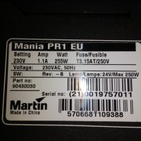 Продавам клубен прожектор MARTIN Mania PR1 с дистанционно, снимка 5 - Обзавеждане за заведение - 20528651