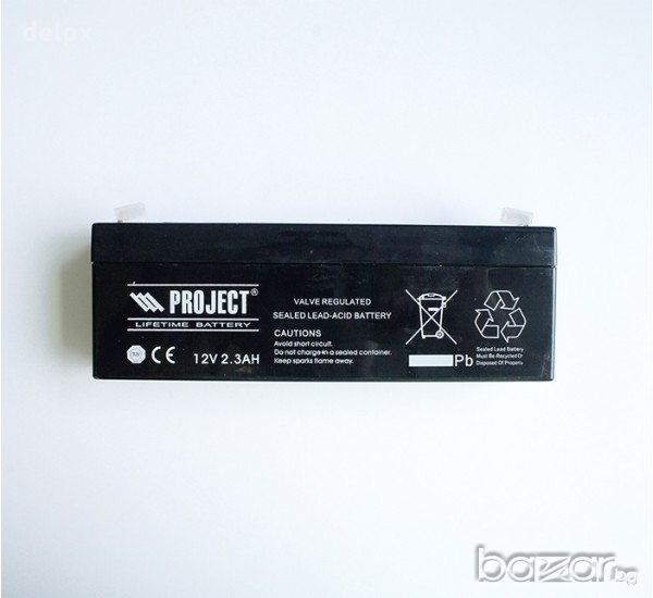Акумулаторна оловна батерия PROJECT 12V 2,3AH 175х35х60mm, снимка 1