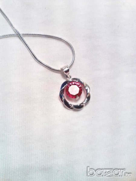 Посребрен гердан пръстенче НОВ НАЛИЧЕН, снимка 1