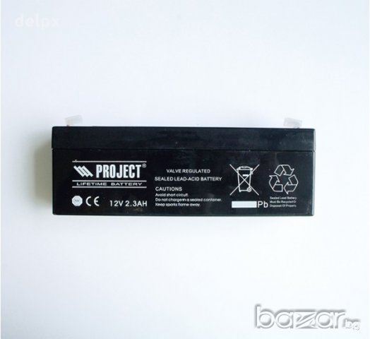 Акумулаторна оловна батерия PROJECT 12V 2,3AH 175х35х60mm, снимка 1 - Друга електроника - 20785975