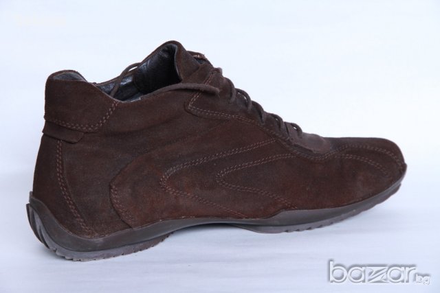Кафяви велурени обувки FREEMOOD, снимка 3 - Маратонки - 20685650