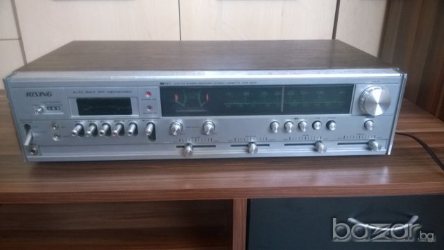 rising str-303-ic fet am/fm stereo receiver/cassette tape deck-54см..., снимка 2 - Ресийвъри, усилватели, смесителни пултове - 7711154
