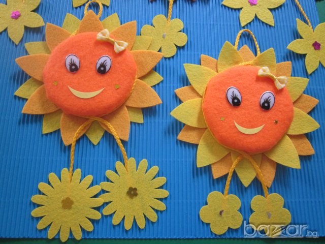 Весели слънца от филц, снимка 4 - Други - 7881087