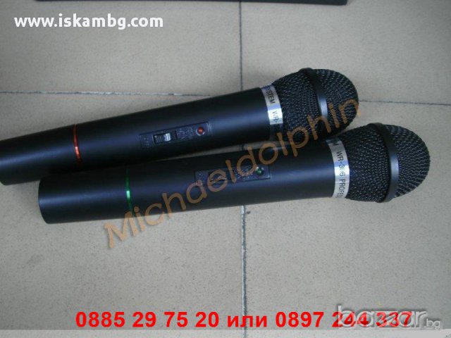 Два безжични микрофона с приемник , WR-306, снимка 2 - Тонколони - 12947190