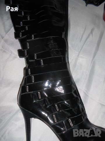 Елегантни ботуши лак и кожа на фирма Luichiny , снимка 17 - Дамски ботуши - 23847465