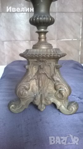 голям бароков свещник, снимка 5 - Антикварни и старинни предмети - 25652755