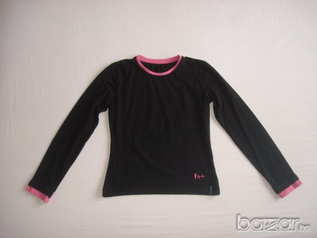 Черна блуза с дълъг ръкав за момиче,146 см. , снимка 2 - Детски Блузи и туники - 13794696