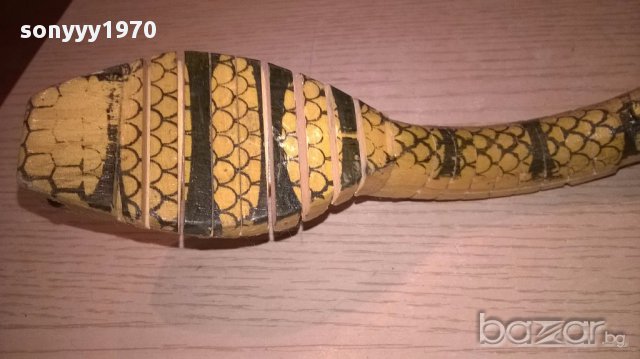 Кобра-змия дървена 60см-внос швеицария, снимка 6 - Антикварни и старинни предмети - 16153218
