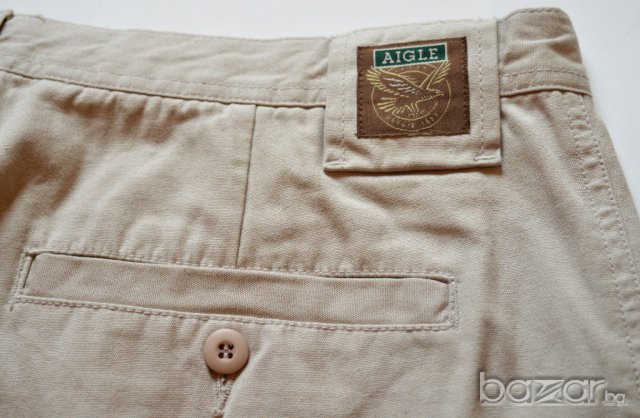 Aigle мъжки карго панталон бежов размер 48 100% памук, снимка 5 - Панталони - 13024614