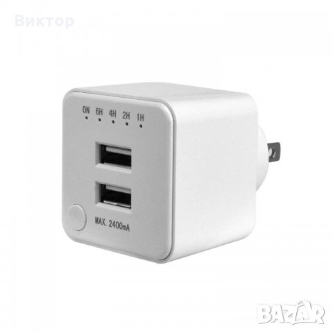 USB зарядно с вграден таймер SOLOGIC, снимка 4 - Оригинални зарядни - 25011031