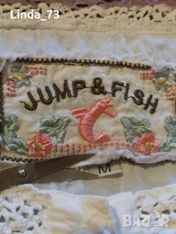 Дам.риза-"JUMP&FISH"-/памук/, цвят-бяла-2. Закупена от Италия., снимка 4 - Ризи - 21945983