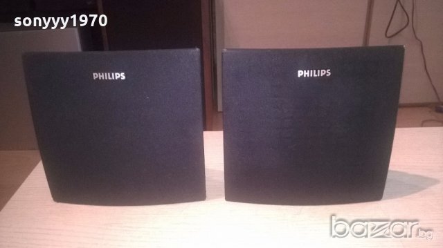 philips-2бр тонколони-19х19х8см-внос швеицария, снимка 2 - Тонколони - 18772909