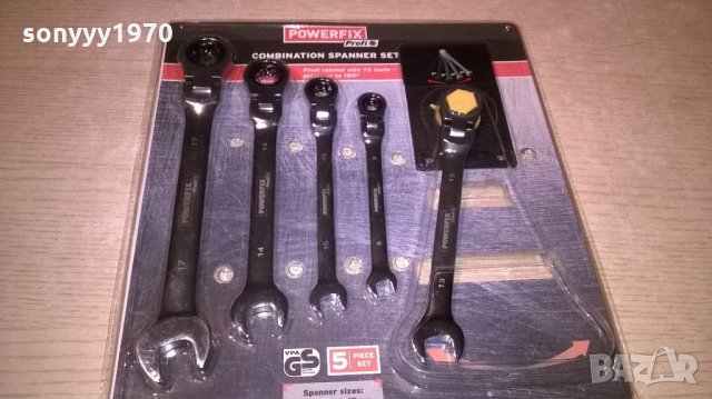 ПОРЪЧАНИ-powerfix profi-germany-немски ключове с тресчотки 5бр, снимка 6 - Ключове - 22047932