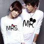 ЗА ВЛЮБЕНИ! MR & MRS MICKEY LOVE тениски БЕЗПЛАТНО добавяне на ДАТА по избор!, снимка 2