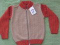 Машинно плетена жилетка за момче с цип, размер 98, нова , снимка 6
