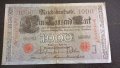 Райх банкнота - Германия - 1000 марки | 1910г., снимка 1 - Нумизматика и бонистика - 17020197