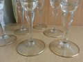 Ретро стъклени чаши за вино с много позлата, снимка 6
