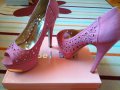Обувки на висок ток- розови, снимка 4