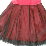 Детска рокля, елегантна, официална, червен цвят с тюл, снимка 5 - Детски рокли и поли - 9538987