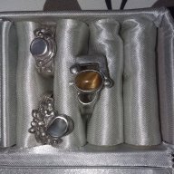 Масивна сребърна халка със седеф, снимка 3 - Пръстени - 16084947