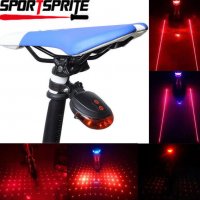 2 Лазерен +5 LED заден стоп за колело велосипед Предупреждение с Мигаща светлина на лампата за Безоп, снимка 7 - Аксесоари за велосипеди - 21954290