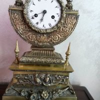 Много рядък Турски бронзов каминен  часовник/Ottoman Turkich Clock/, снимка 3 - Колекции - 21102895