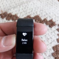 Фитнес гривна Fitbit Charge 2, Черна/Сребриста, L, снимка 6 - Други спортове - 25254322