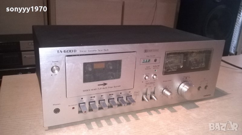 onkyo ta-600d retro deck-made in japan-внос швеция, снимка 1