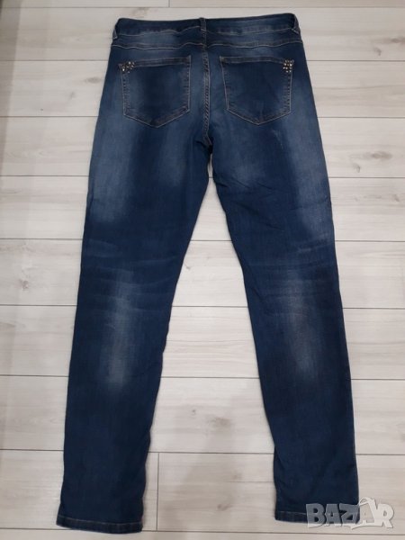 Сини дамски дънки с камъчета марка Florella Rubino, снимка 1