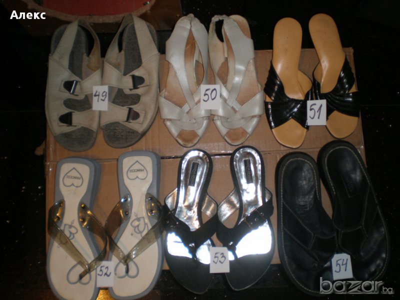 естествена кожа дамски сандали и джапанки - разпродажба, снимка 1