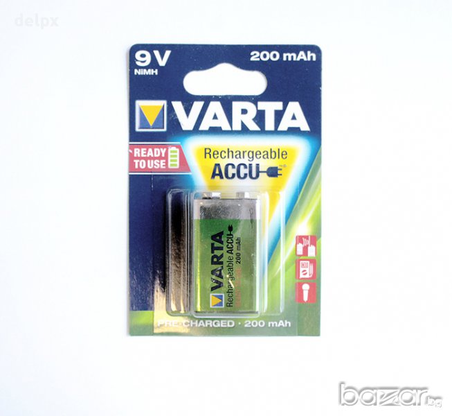 Акумулаторна батерия VARTA 9V 200mAh Ni-MH, снимка 1