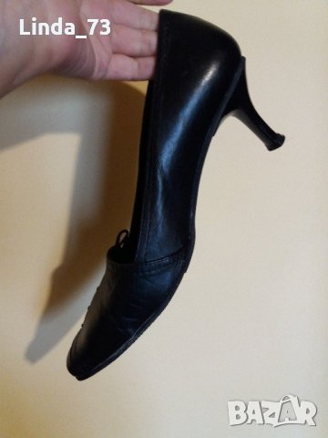 Дам.обувки-/ест.кожа/-№38-цвят-черни. Закупени от Италия., снимка 6 - Дамски обувки на ток - 22385831