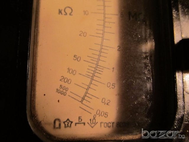 Мегаомметър, мегер, изм.съпротивление на изолация М1101М с генератор - качество от 1965 г. -работещ, снимка 6 - Генератори - 20014390