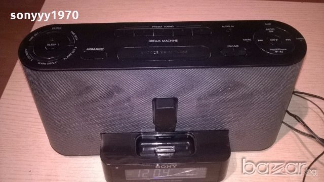 sony iphone/tuner/clock/aux/ampli+adaptor-внос англия, снимка 9 - Ресийвъри, усилватели, смесителни пултове - 19582368