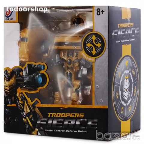 JIA QI Радио управляем трансформиращ се робот 2.4G Trooper Fierce, снимка 3 - Коли, камиони, мотори, писти - 13370607